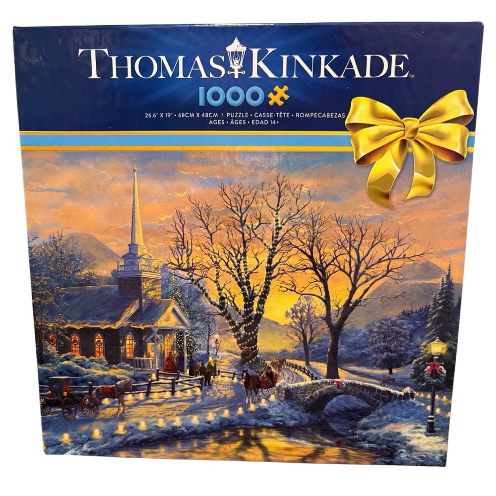 New Thomas Kinkade - Holiday Evening Sleigh Ride Jigsaw Puzzle (1000 Pieces)